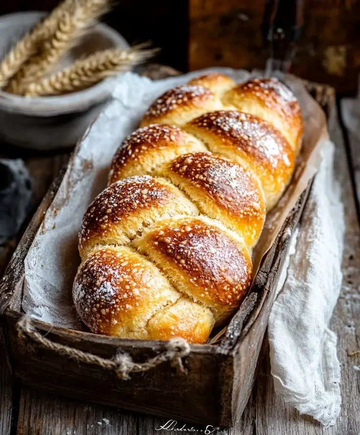 Pan sin gluten en mesa hogareña